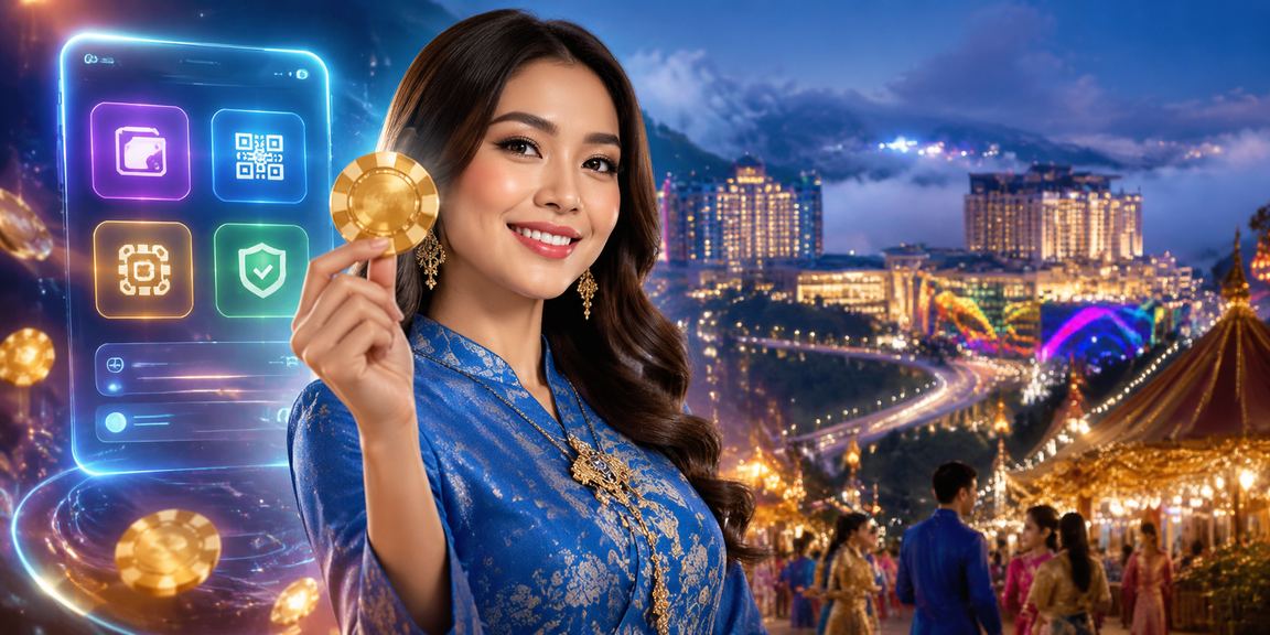 Suasana permainan poker bertaraf tinggi di Genting Highlands dengan pemain berbaju kurung